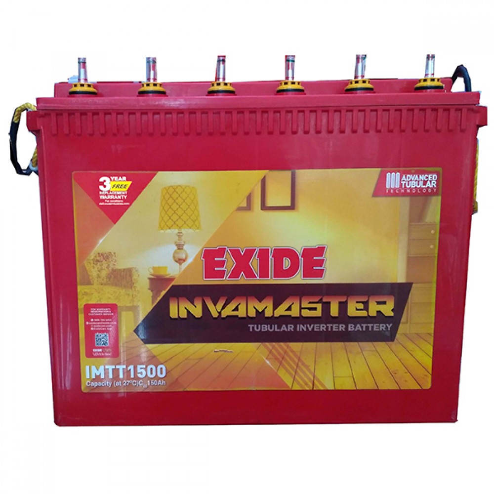 Exide Inva Master IMTT1500 150AH Tall Tubular Battery Price, Buy Exide Master IMTT1500 150AH Tall Battery Online