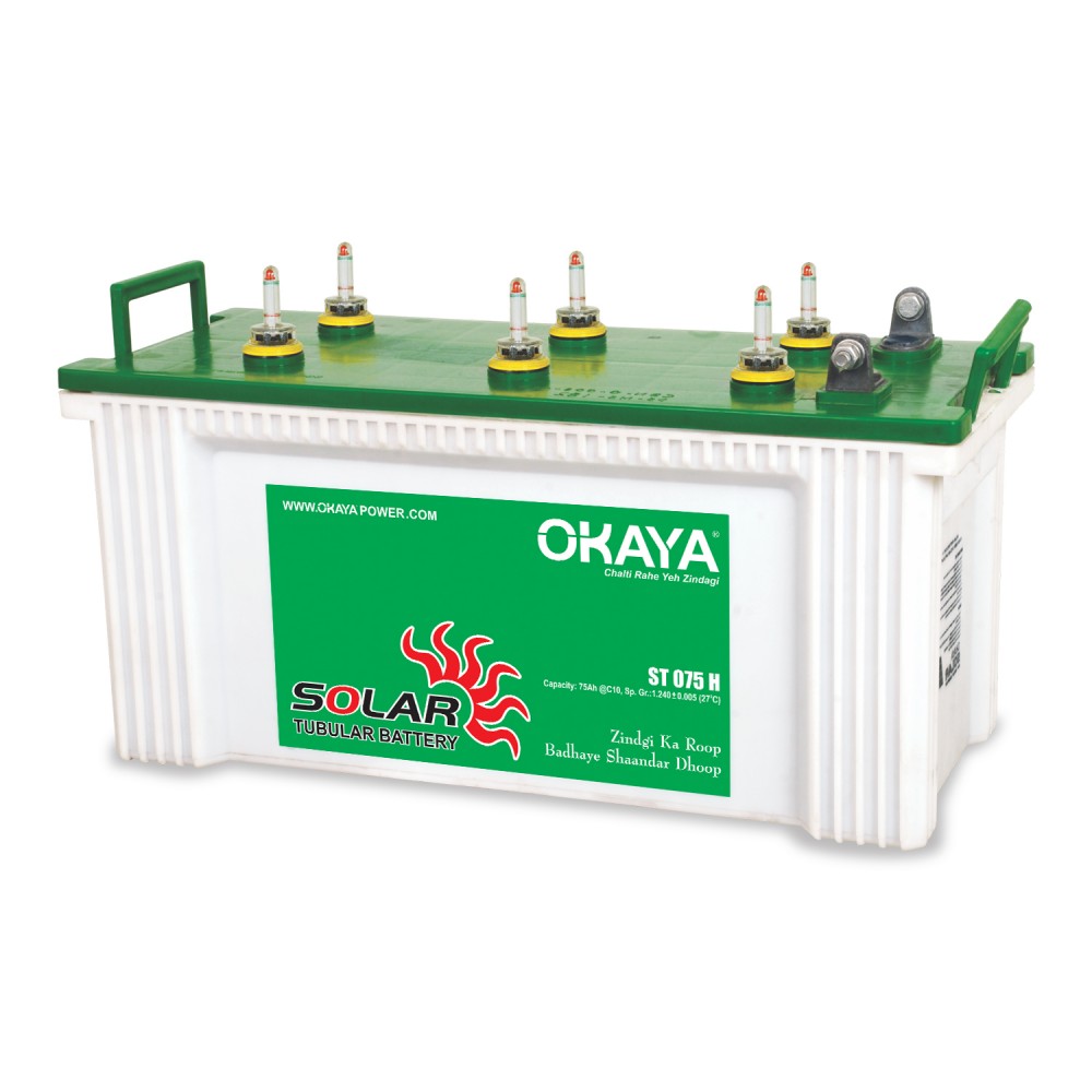 Okaya Solar Battery 75AH Price, Buy Okaya ST075H 75AH Solar Tubular Battery  Online