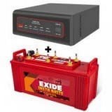 EXIDE XTATIC 650VA Pure Sine Wave Inverter & EXIDE INSTA BRITE IB1500 150AH Flate Plate Battery